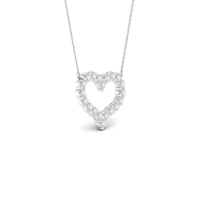 0.25 CTW Lab Grown Diamond Heart Shape Pendant