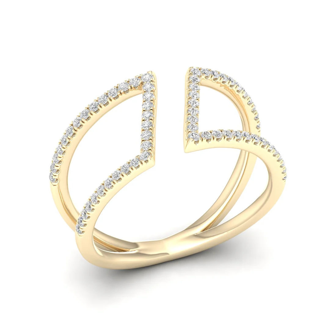 0.23Ctw Lab Grown Diamond Fishtail Setting Band
