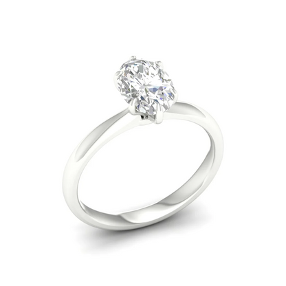 1.50 CTW Oval Cut Lab Grown Diamond Solitaire Ring