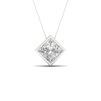 2 CTW Lab Grown Diamond Princess Cut Pendant