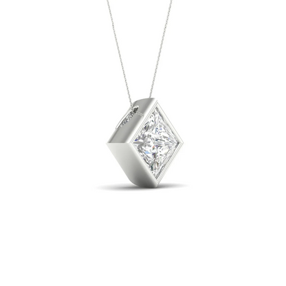 2 CTW Lab Grown Diamond Princess Cut Pendant