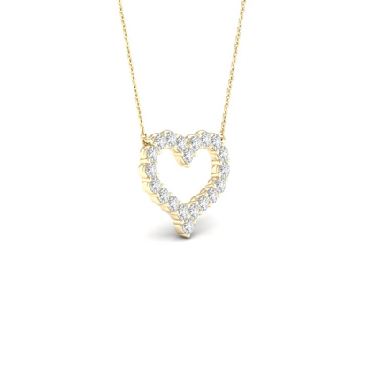 0.25 CTW Lab Grown Diamond Heart Shape Pendant
