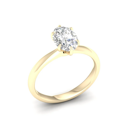 1.50 CTW Oval Cut Lab Grown Diamond Solitaire Ring