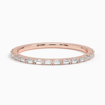 0.16CTW Baguette Cut Lab Grown Diamond Wedding Band For Women