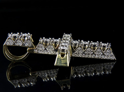 10k Lab Grown Diamond Solitaire 3D Miracle Cross Pendant