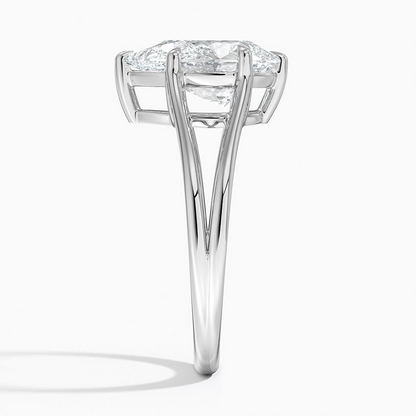 21/2Ct Pear Lab Grown Diamond Split Shank Solitaire Ring