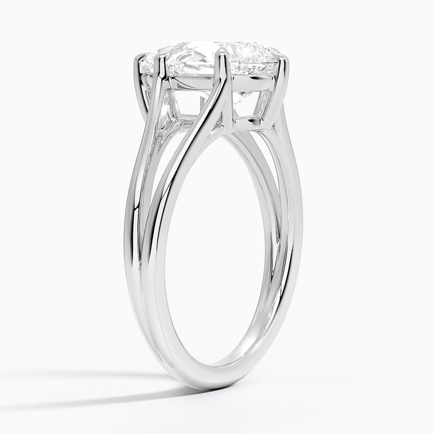 21/2Ct Pear Lab Grown Diamond Split Shank Solitaire Ring