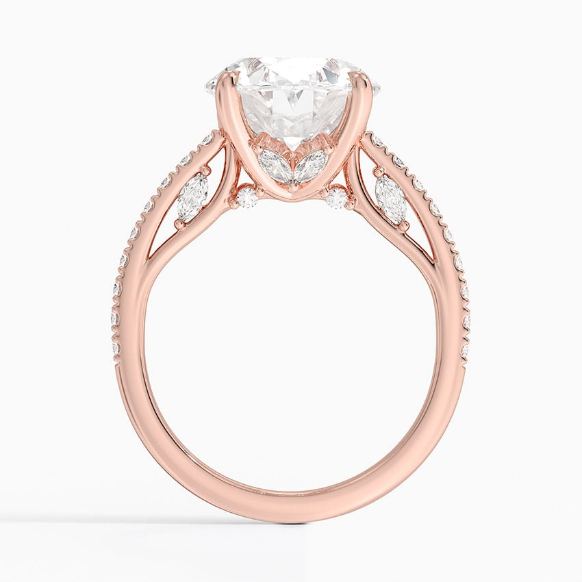 5Ct Oval Lab Grown Diamond Tulip Engagement Ring