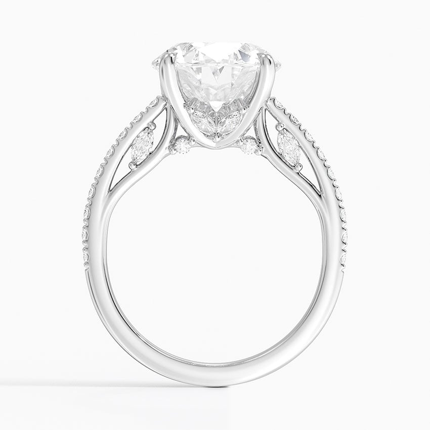 5Ct Oval Lab Grown Diamond Tulip Engagement Ring