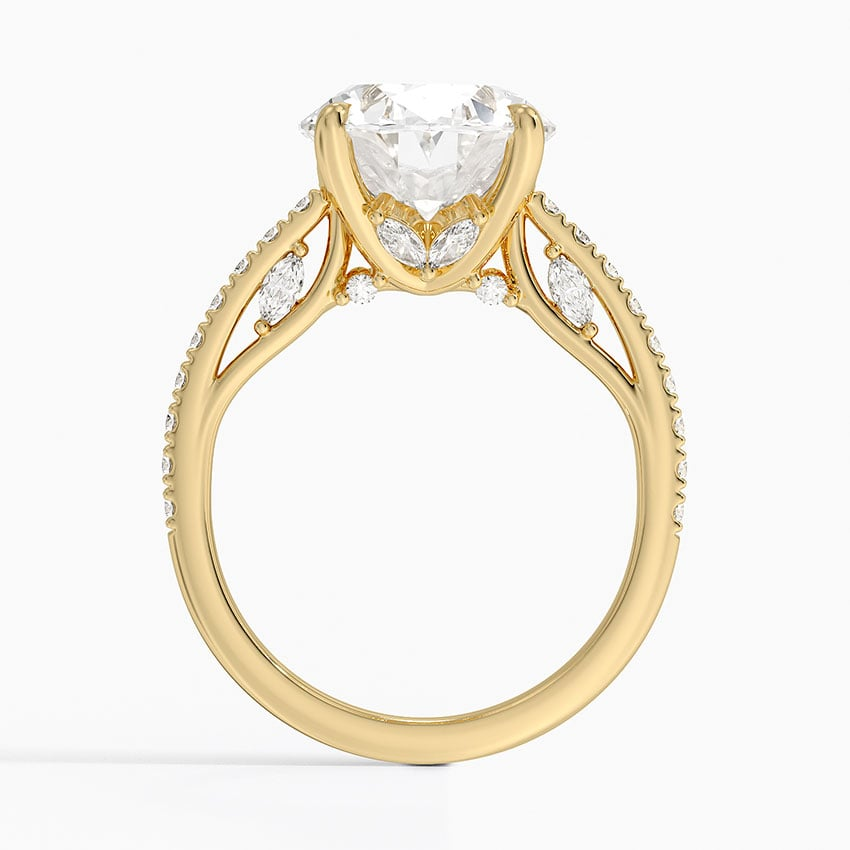 5Ct Oval Lab Grown Diamond Tulip Engagement Ring