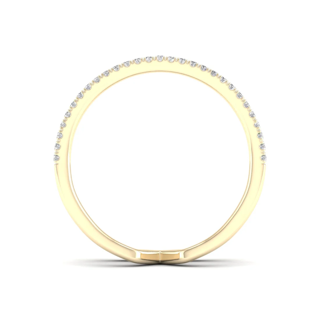 0.23Ctw Lab Grown Diamond Two Row Band