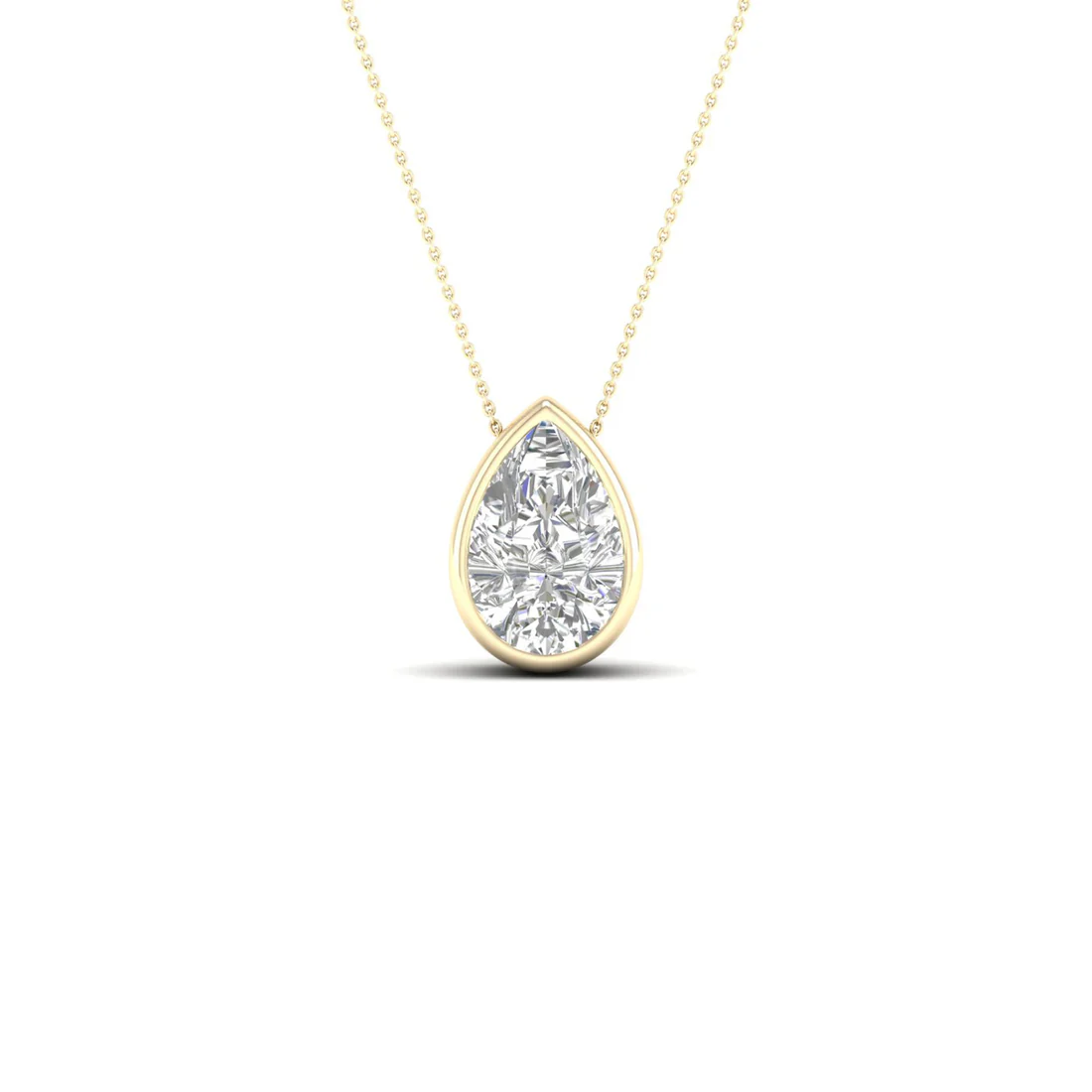 0.50 CTW Pear Cut Lab Grown Diamond Pendant