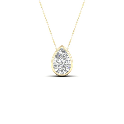 0.50 CTW Pear Cut Lab Grown Diamond Pendant