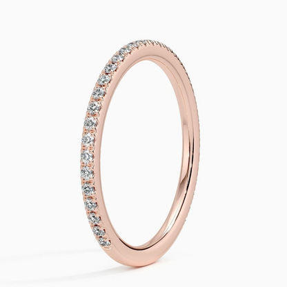 0.24 CTW Lab Grown Diamond Minimalist 14k Gold Wedding Band