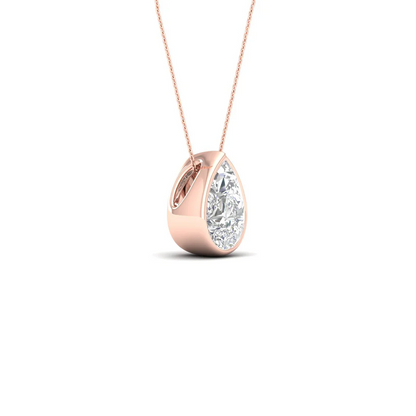 0.50 CTW Pear Cut Lab Grown Diamond Pendant