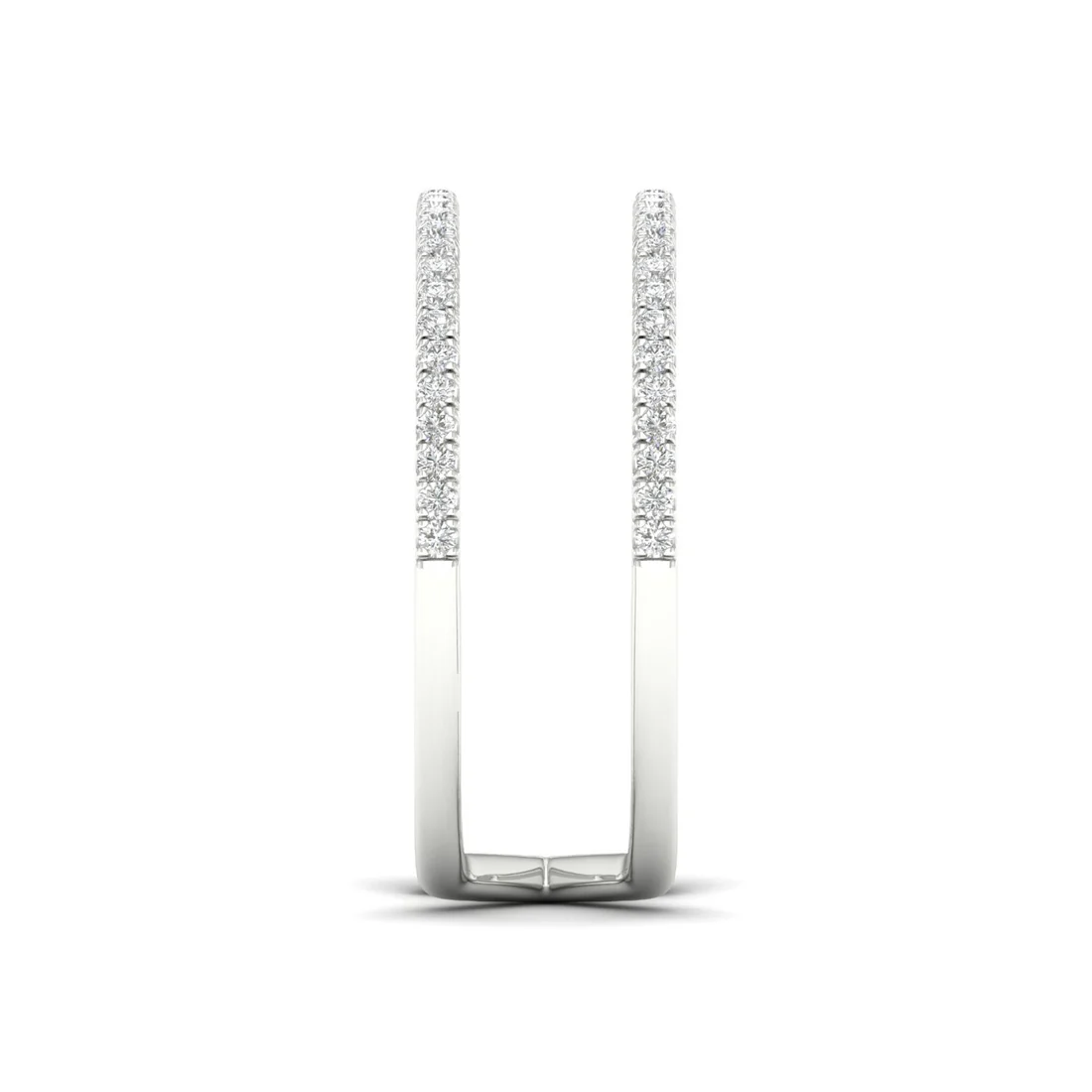 0.23Ctw Lab Grown Diamond Two Row Band