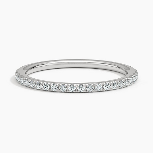 0.24 CTW Lab Grown Diamond Minimalist 14k Gold Wedding Band