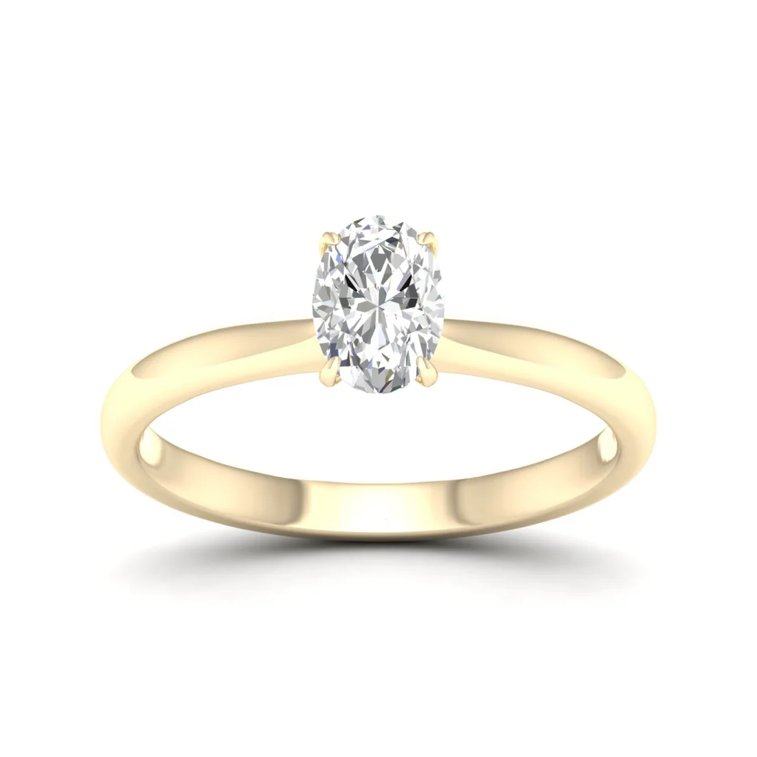 1 CTW Classic Oval Lab Grown Diamond Ring