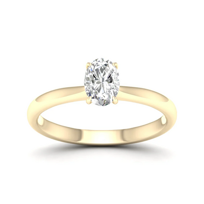 1 CTW Classic Oval Lab Grown Diamond Ring