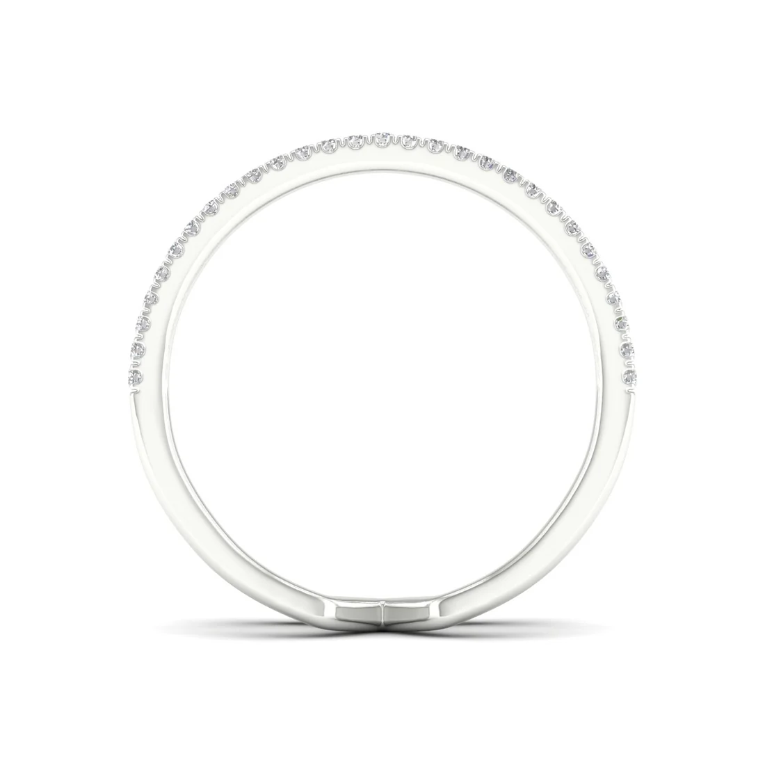 0.23Ctw Lab Grown Diamond Two Row Band