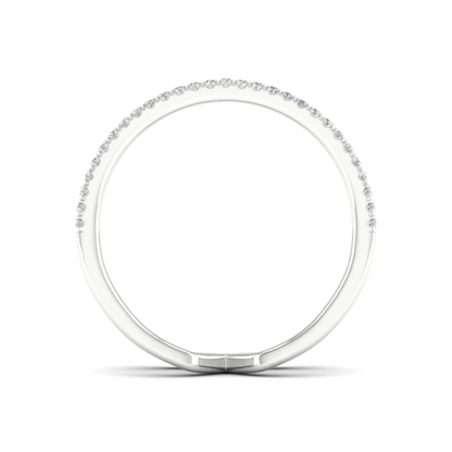 0.23Ctw Lab Grown Diamond Two Row Band