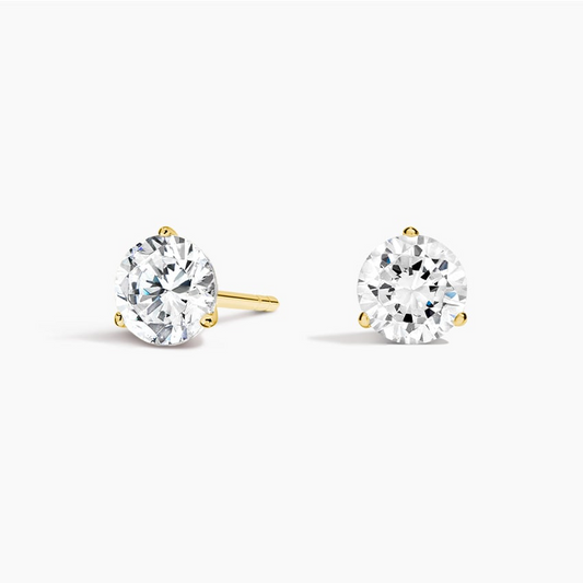 1 CTW Perfect Martini Diamond Stud Earrings