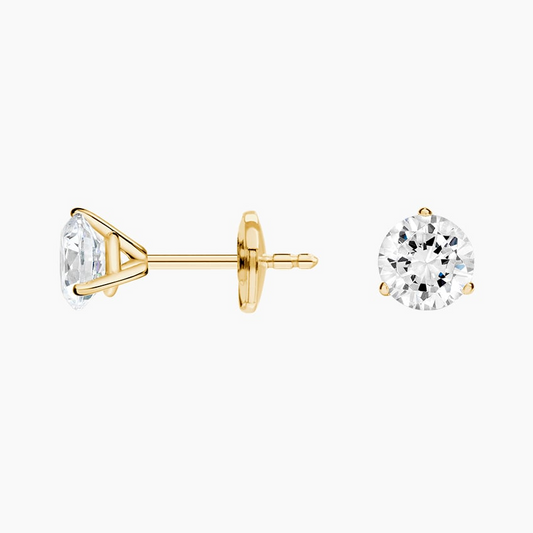 1 CTW Perfect Martini Diamond Stud Earrings
