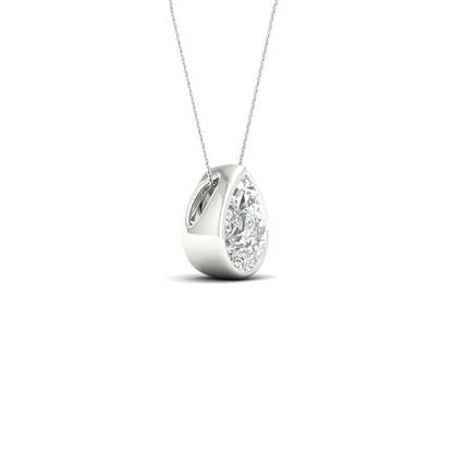 0.50 CTW Pear Cut Lab Grown Diamond Pendant