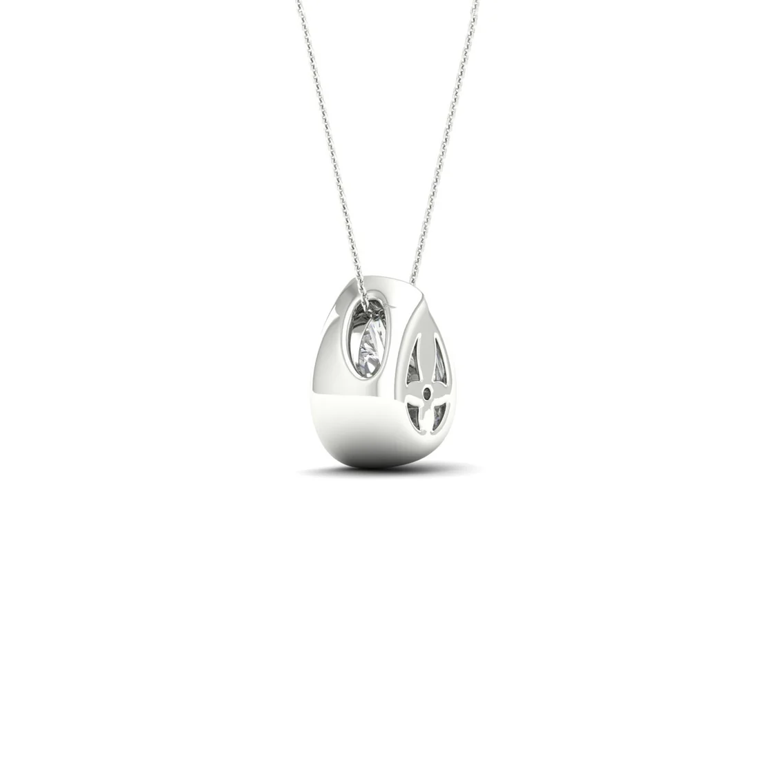 0.50 CTW Pear Cut Lab Grown Diamond Pendant