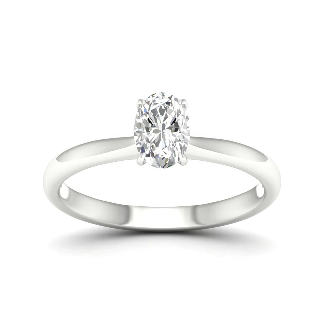 1 CTW Classic Oval Lab Grown Diamond Ring