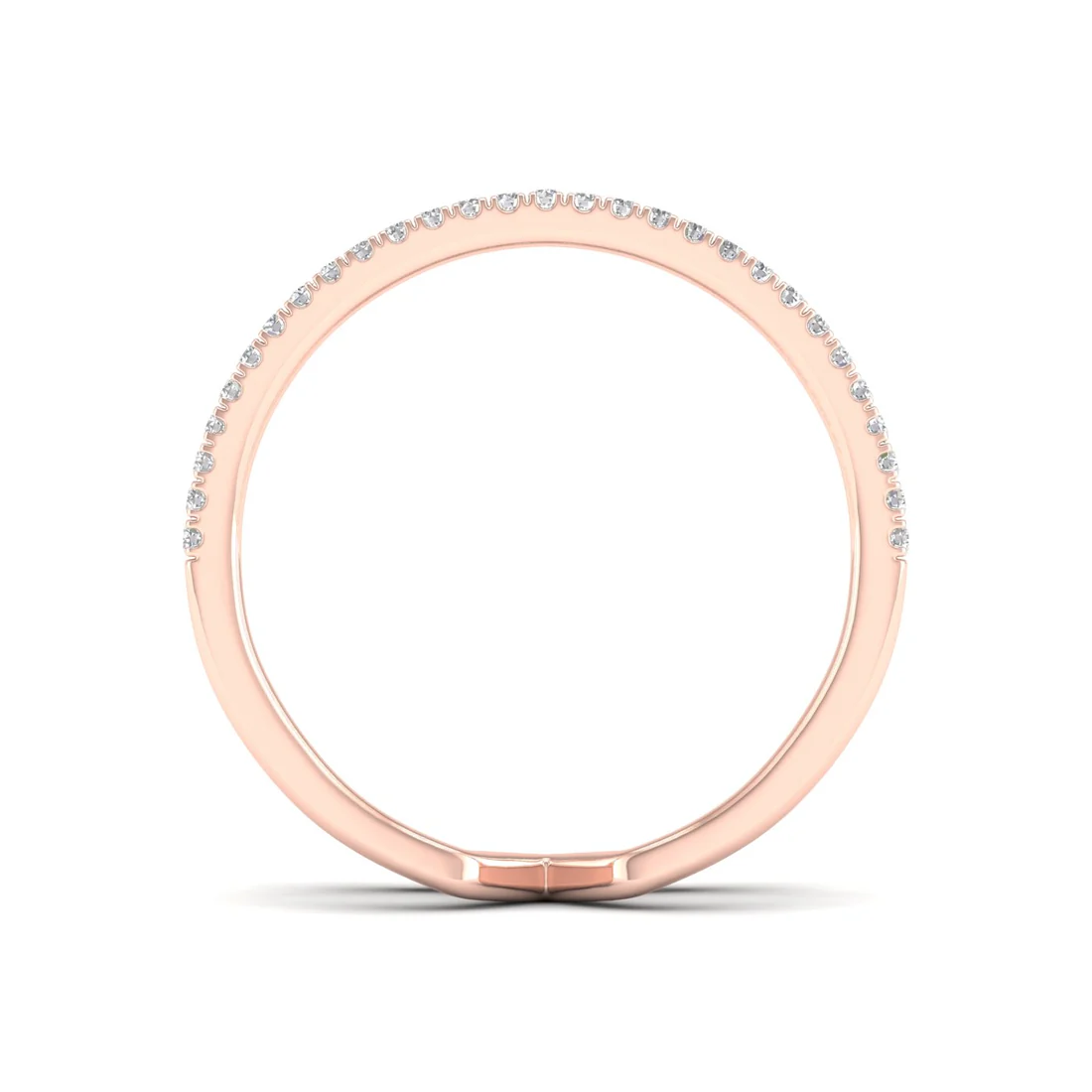 0.23Ctw Lab Grown Diamond Two Row Band