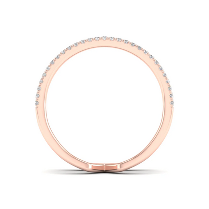 0.23Ctw Lab Grown Diamond Two Row Band