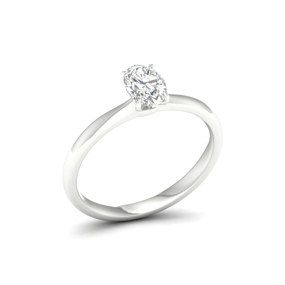 1 CTW Classic Oval Lab Grown Diamond Ring