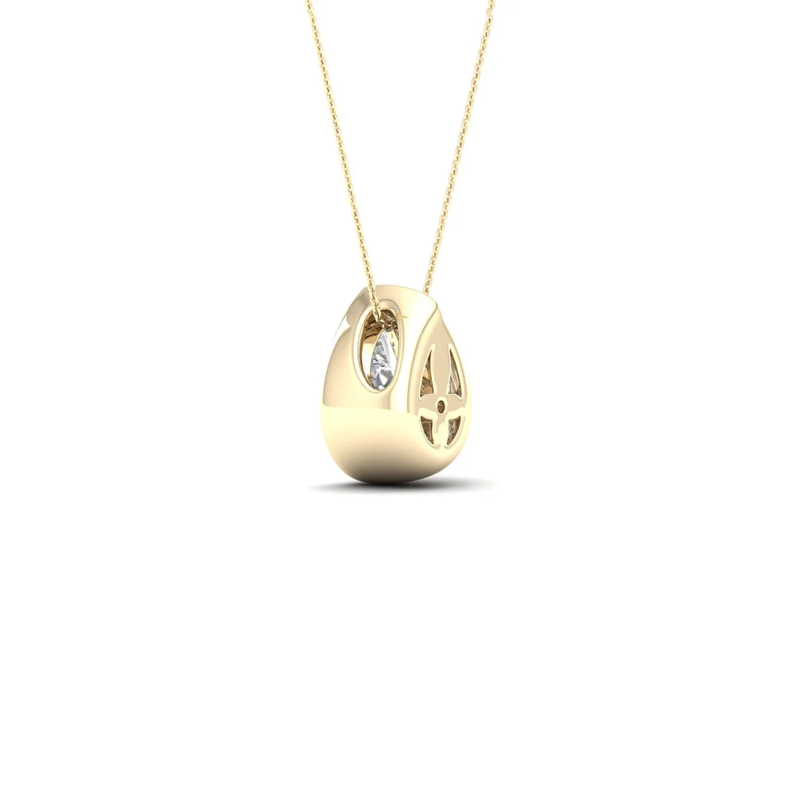 0.50 CTW Pear Cut Lab Grown Diamond Pendant
