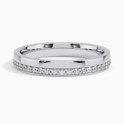Yellow Gold 0.16CTW Round Lab Grown Diamond Wedding Band