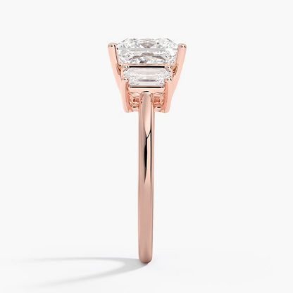 21/2Ct Princess Lab Grown Diamond Three Stone Diamond Ring