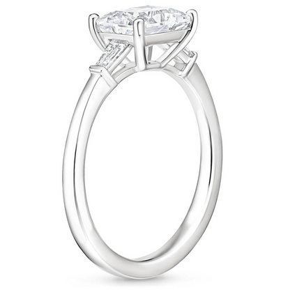 1/2Ct Emerald Lab Grown Diamond East West Tapered Baguette Diamond Ring