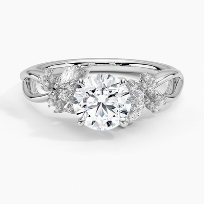 1Ct Round Lab Grown Diamond Blossom Diamond Ring