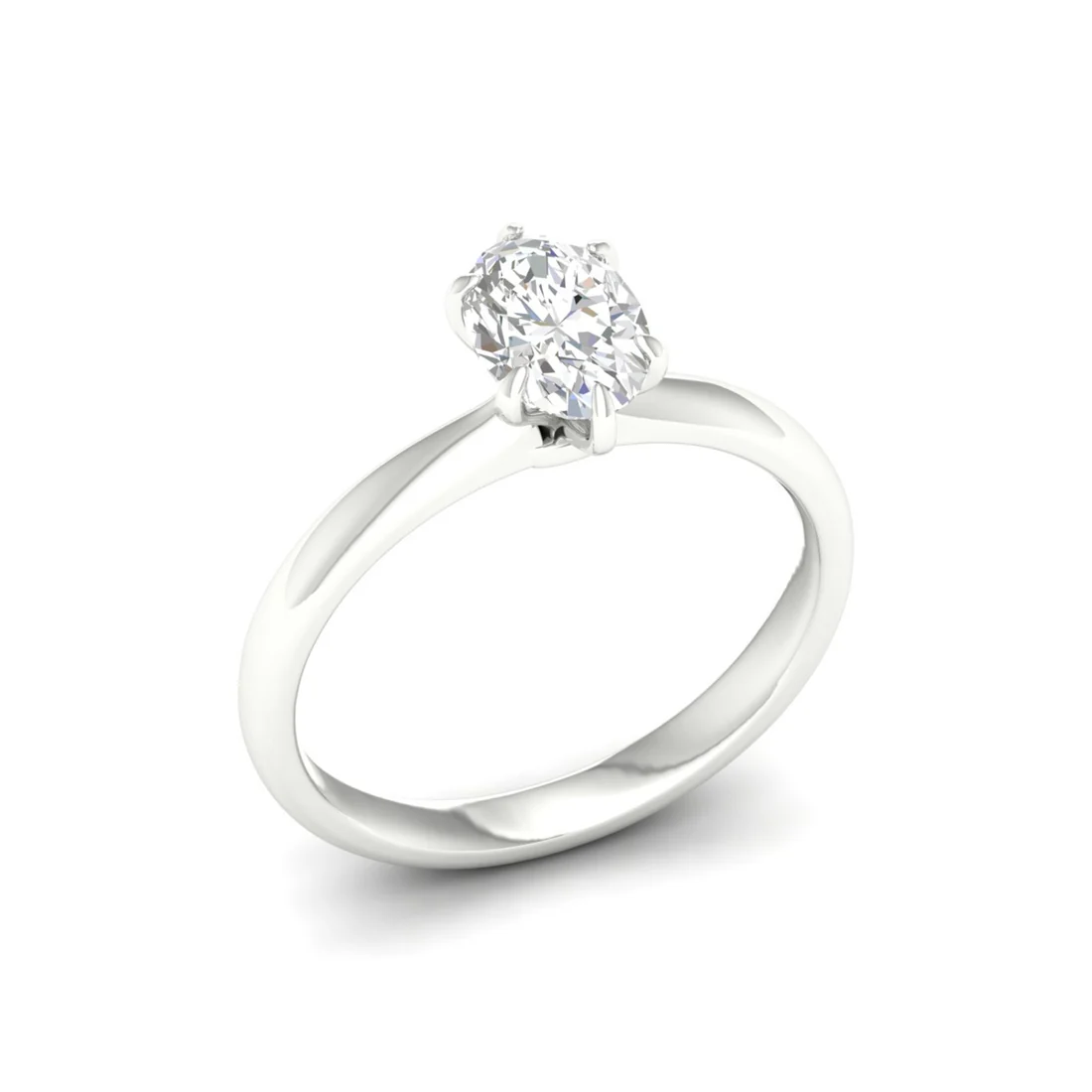0.70 CTW Oval Solitaire Lab Grown Diamond Women Ring