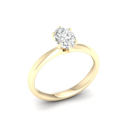 0.70 CTW Oval Solitaire Lab Grown Diamond Women Ring