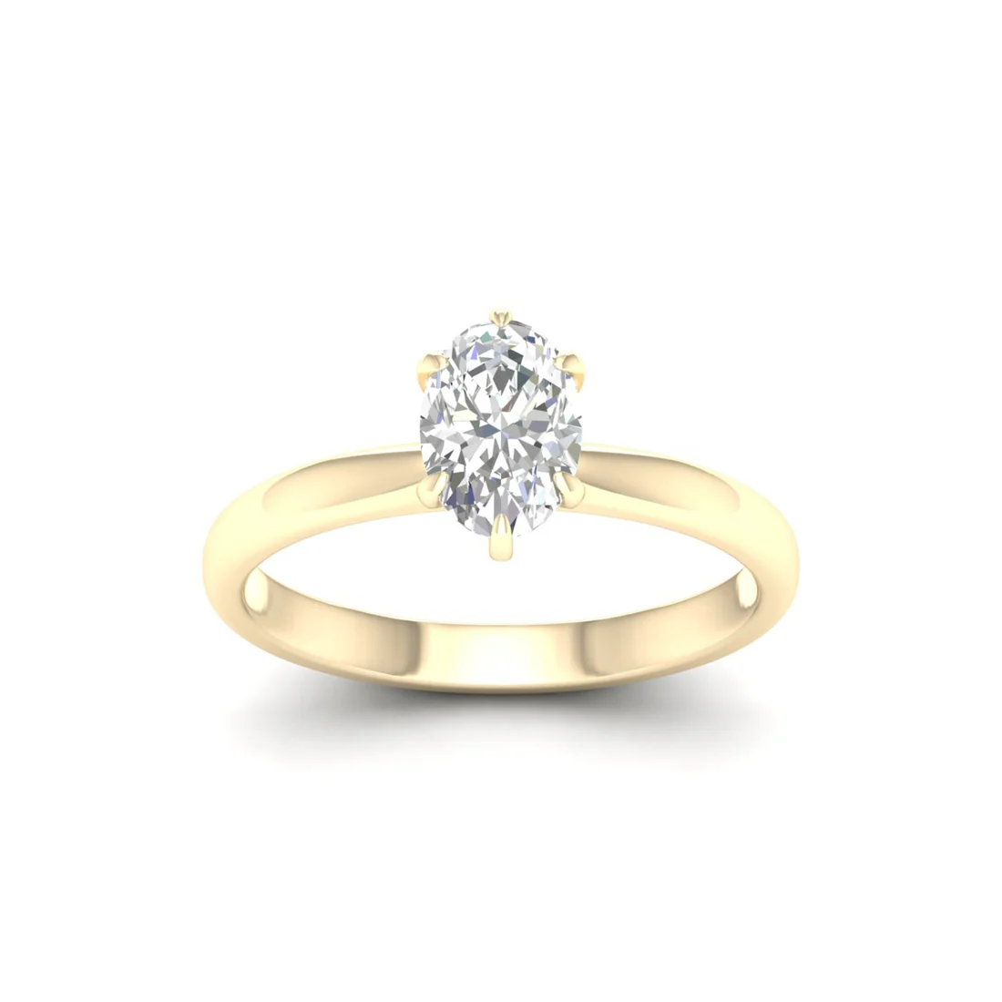 0.70 CTW Oval Solitaire Lab Grown Diamond Women Ring