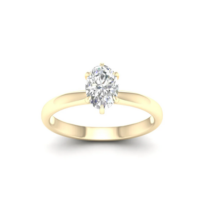 0.70 CTW Oval Solitaire Lab Grown Diamond Women Ring
