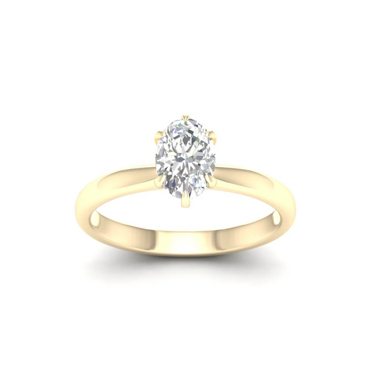 0.70 CTW Oval Solitaire Lab Grown Diamond Women Ring