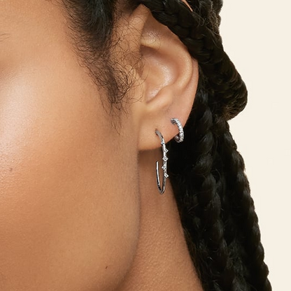 Pave 1/5 CTW Lab Grown Diamond Huggie Earrings