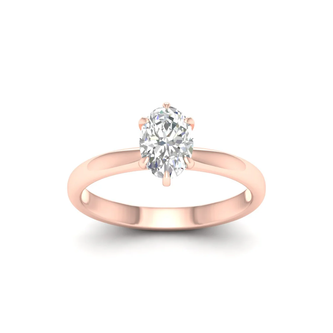 0.70 CTW Oval Solitaire Lab Grown Diamond Women Ring