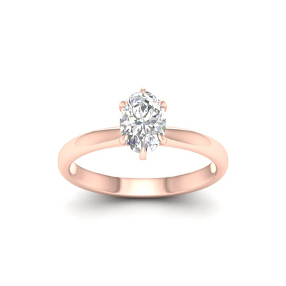 0.70 CTW Oval Solitaire Lab Grown Diamond Women Ring