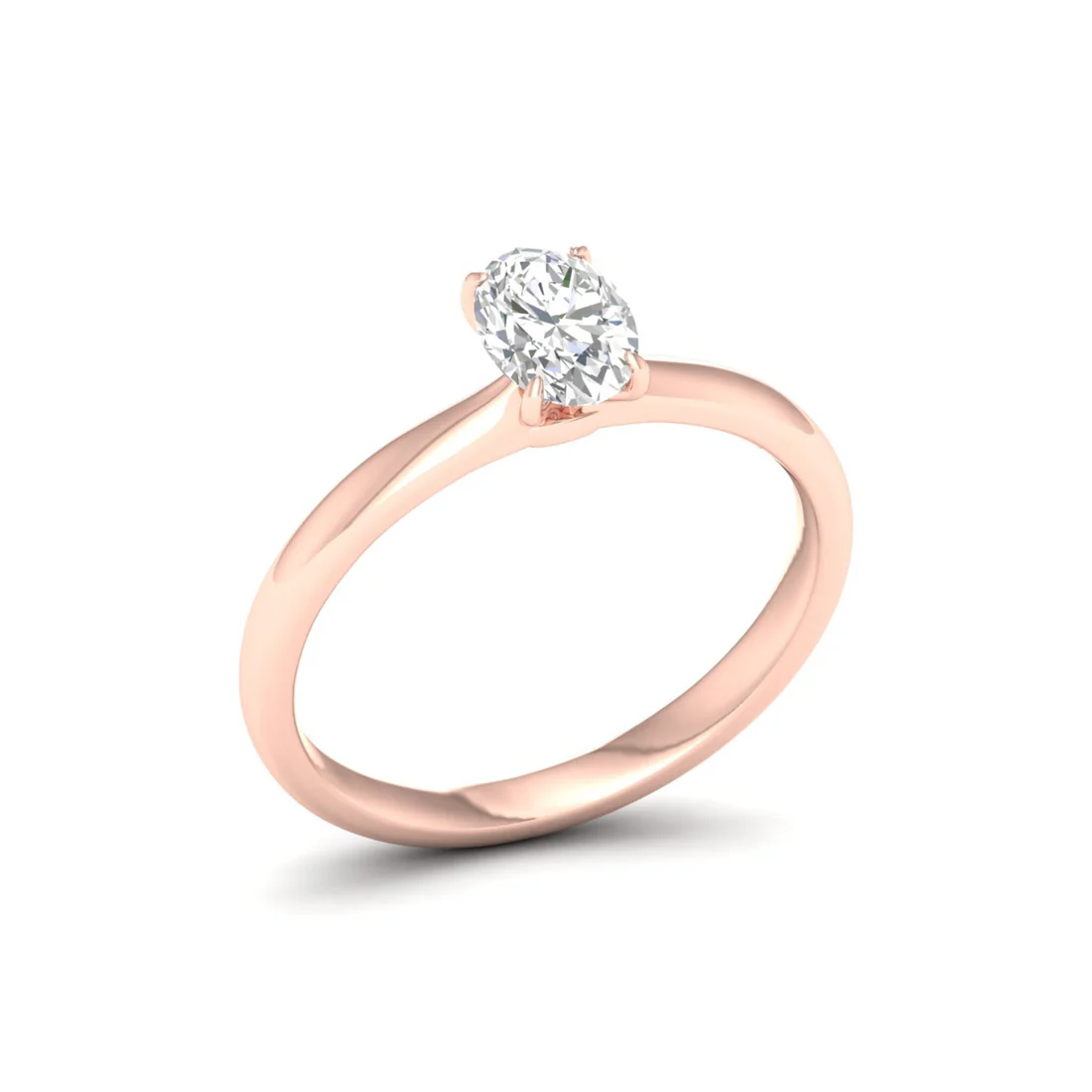 0.70 CTW Oval Solitaire Lab Grown Diamond Women Ring