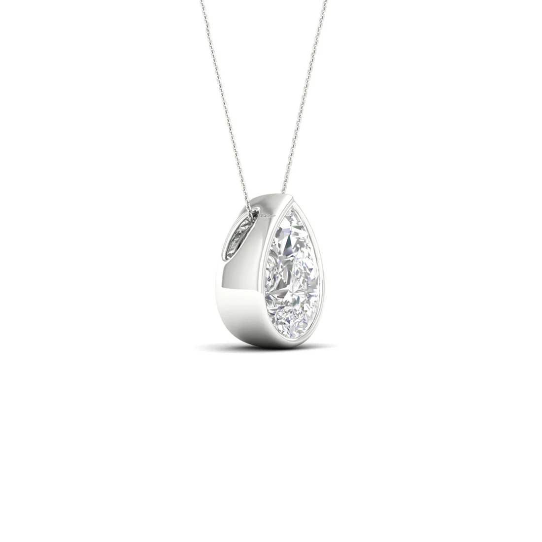 1 CTW Lab Grown Diamond Bezel Set Pendant