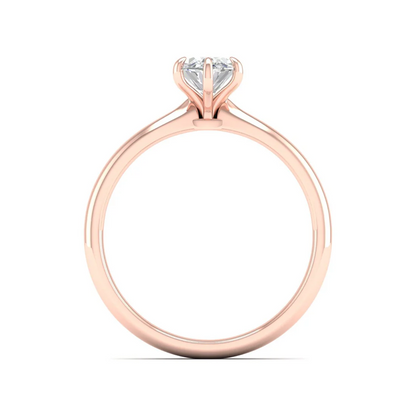 0.70 CTW Oval Solitaire Lab Grown Diamond Women Ring