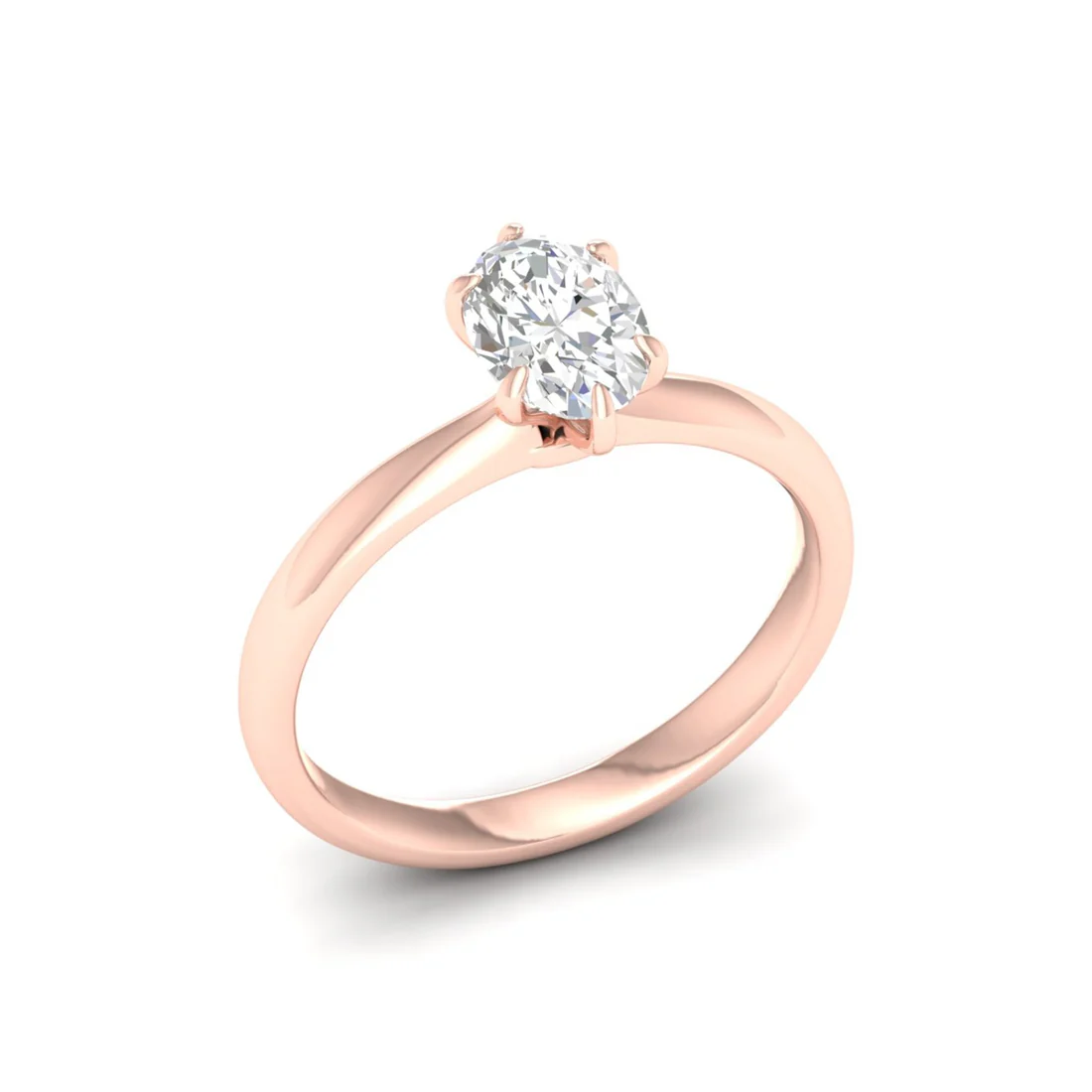0.70 CTW Oval Solitaire Lab Grown Diamond Women Ring